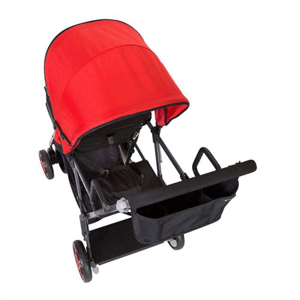 Baby Trend Sit N Stand Folding Compact Two Seat Baby Stroller, Red (Open Box)