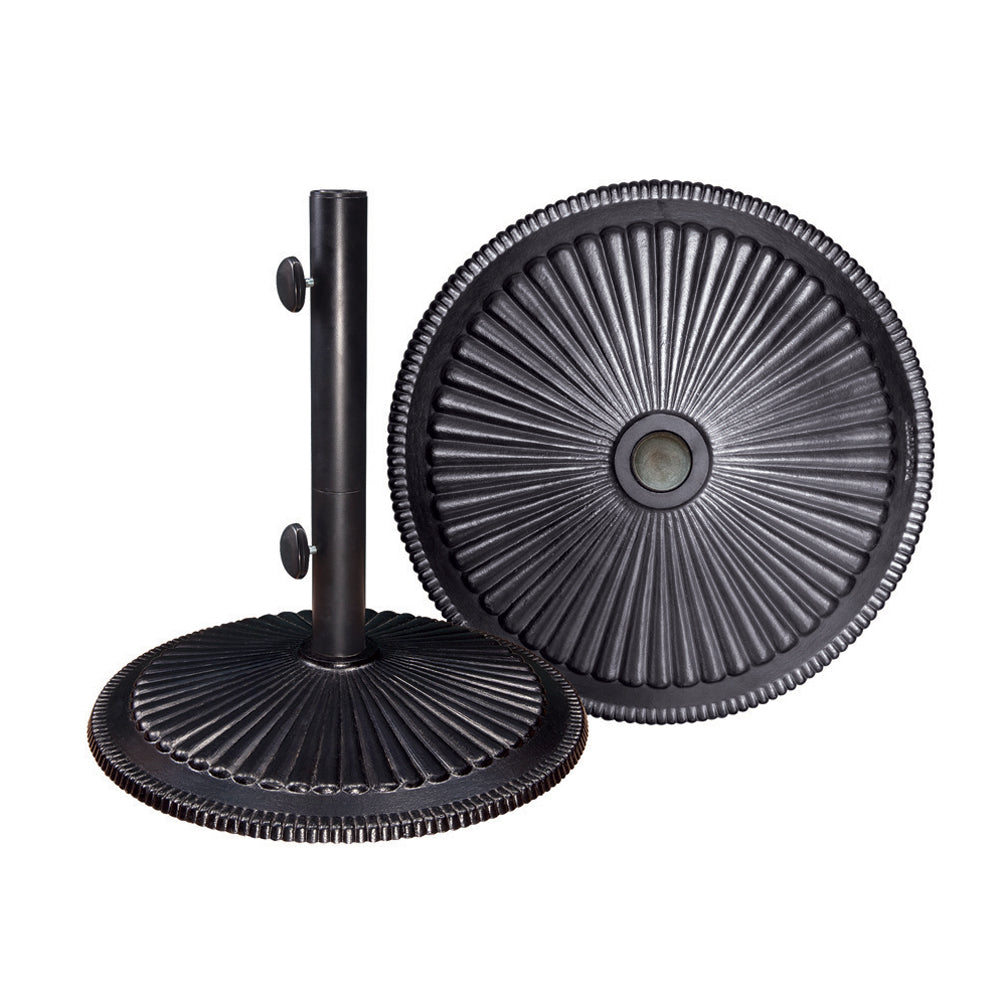 SimplyShade Coral Free Standing 50 Pound Cast Iron Umbrella Base, Black (Used)