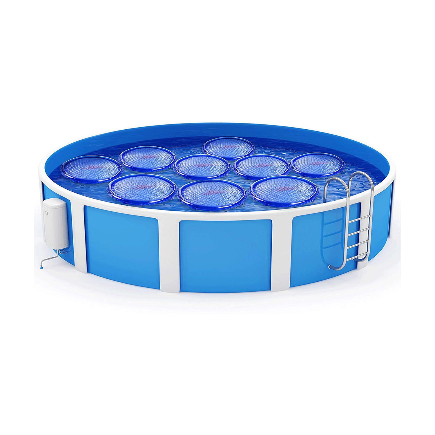 Solar Sun Rings UV Resistant Pool Spa Heater Circular Solar Cover, SSRA, Blue - VMInnovations