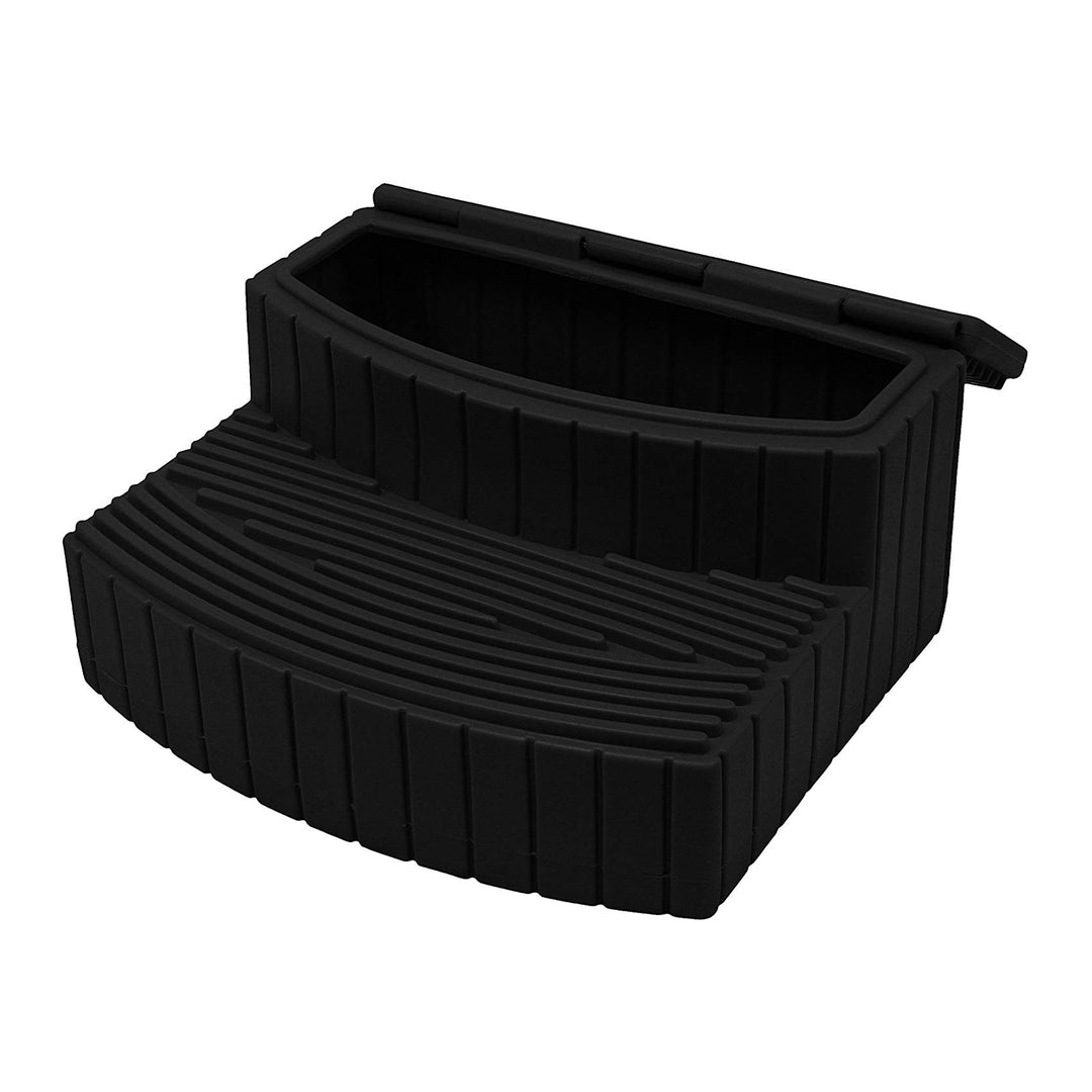 Good Ideas Sora Steps Lightweight Plastic Outdoor & Indoor Storage Step, Black - VMInnovations