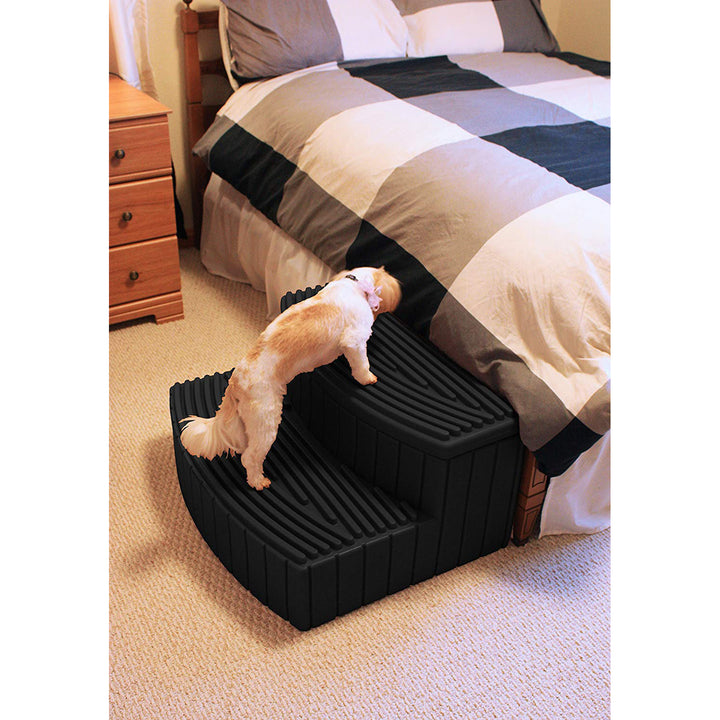 Good Ideas Sora Steps Lightweight Plastic Outdoor & Indoor Storage Step, Black - VMInnovations