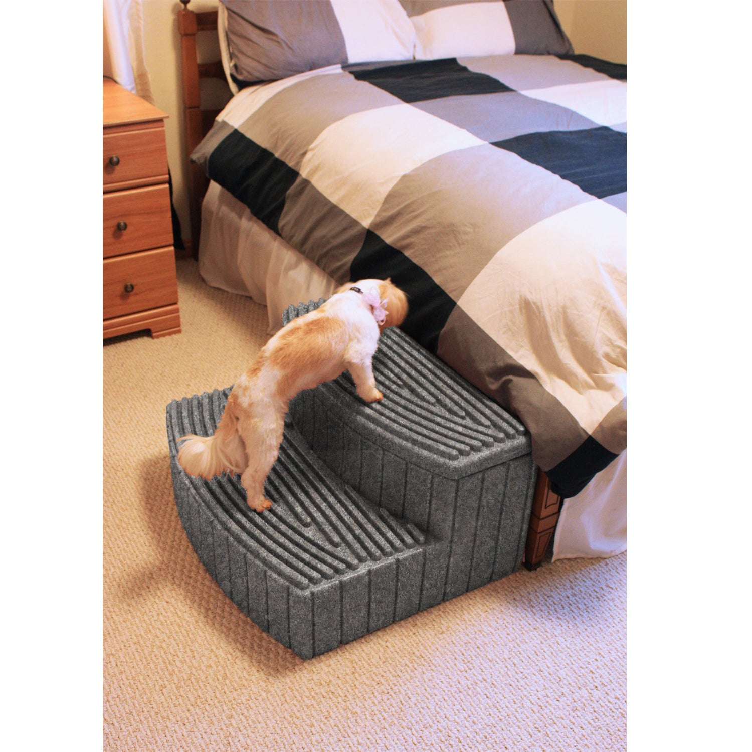 Good Ideas Sora Steps Outdoor & Indoor Storage Step, Light Granite (Used) - VMInnovations