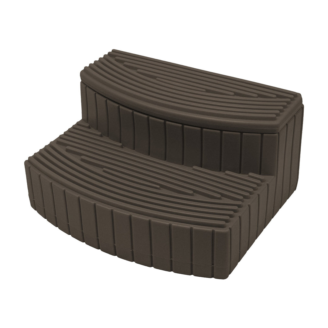 Good Ideas Stora Step Lightweight Plastic Outdoor & Indoor Storage Step, Oak - VMInnovations