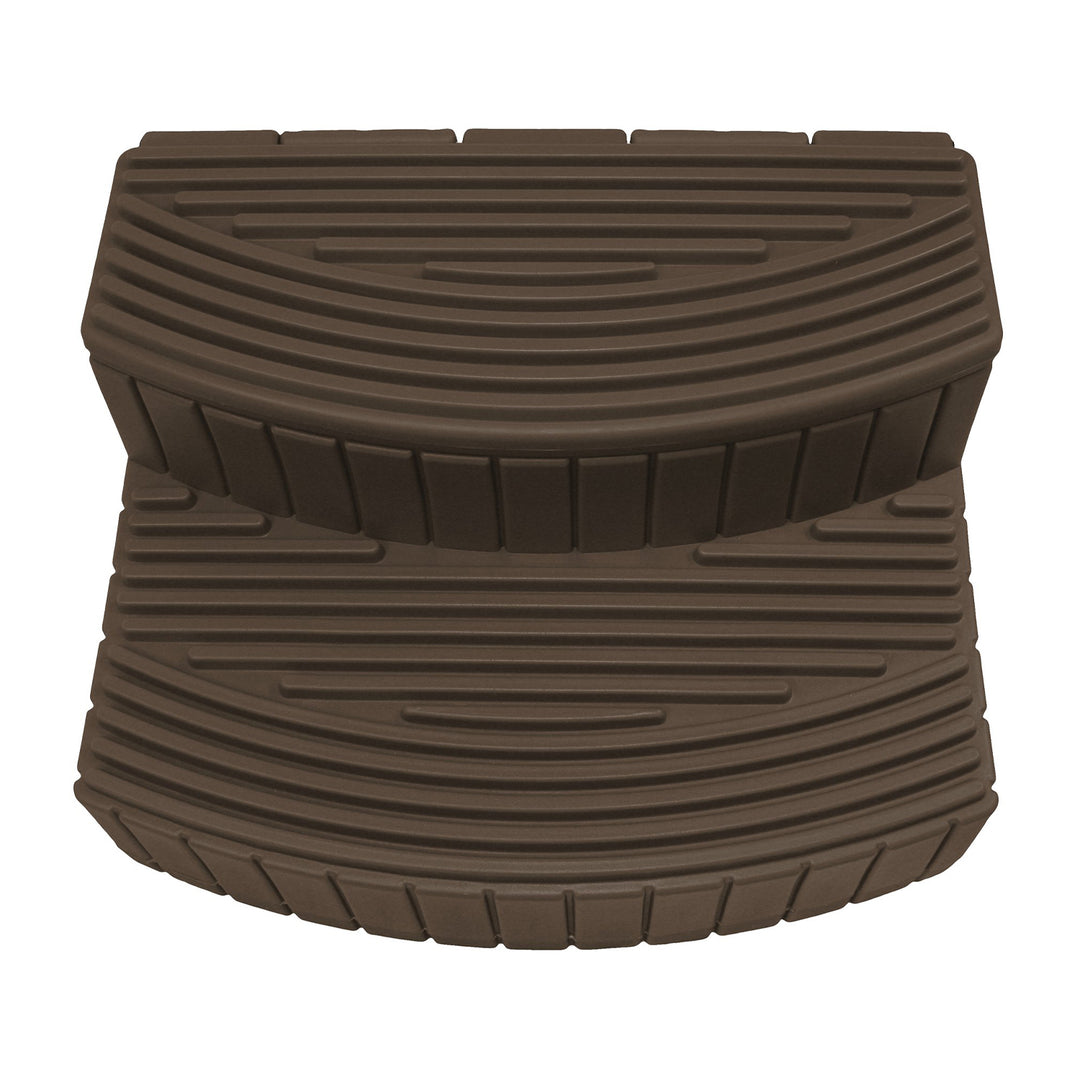 Good Ideas Stora Step Lightweight Plastic Outdoor & Indoor Storage Step, Oak - VMInnovations