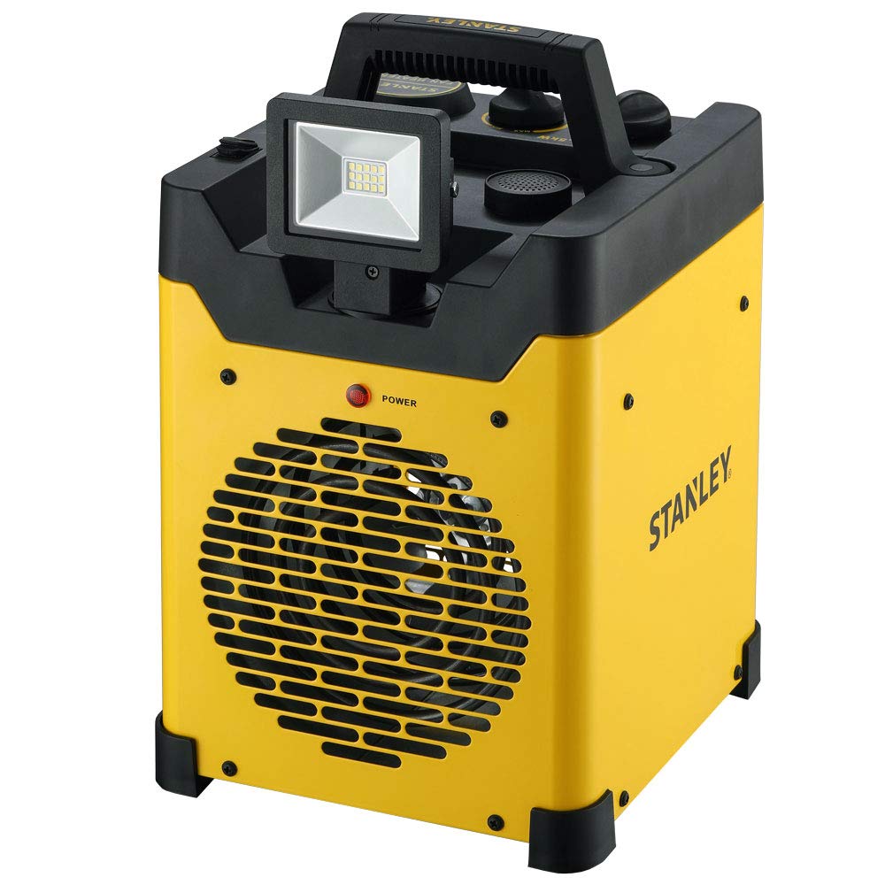 Stanley 1500W Heavy Duty Heater with LED Light and USB, Yellow (Open Box)