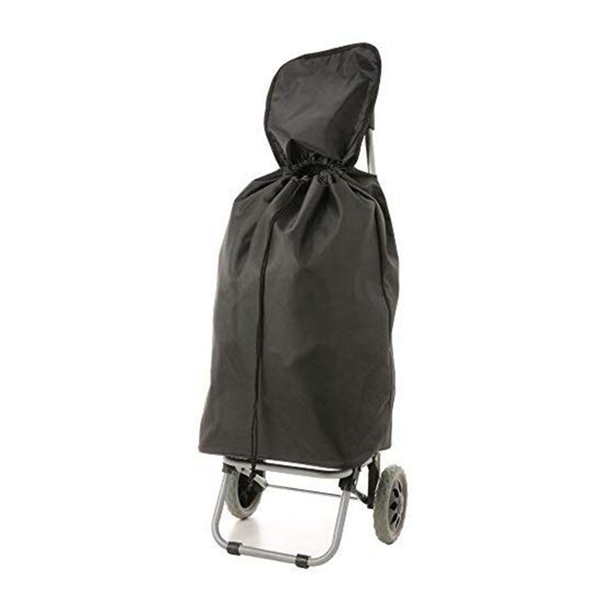 Hoppa Lightweight Heavy Duty Foldable Shopping Trolley for Easy Storage, Black - VMInnovations