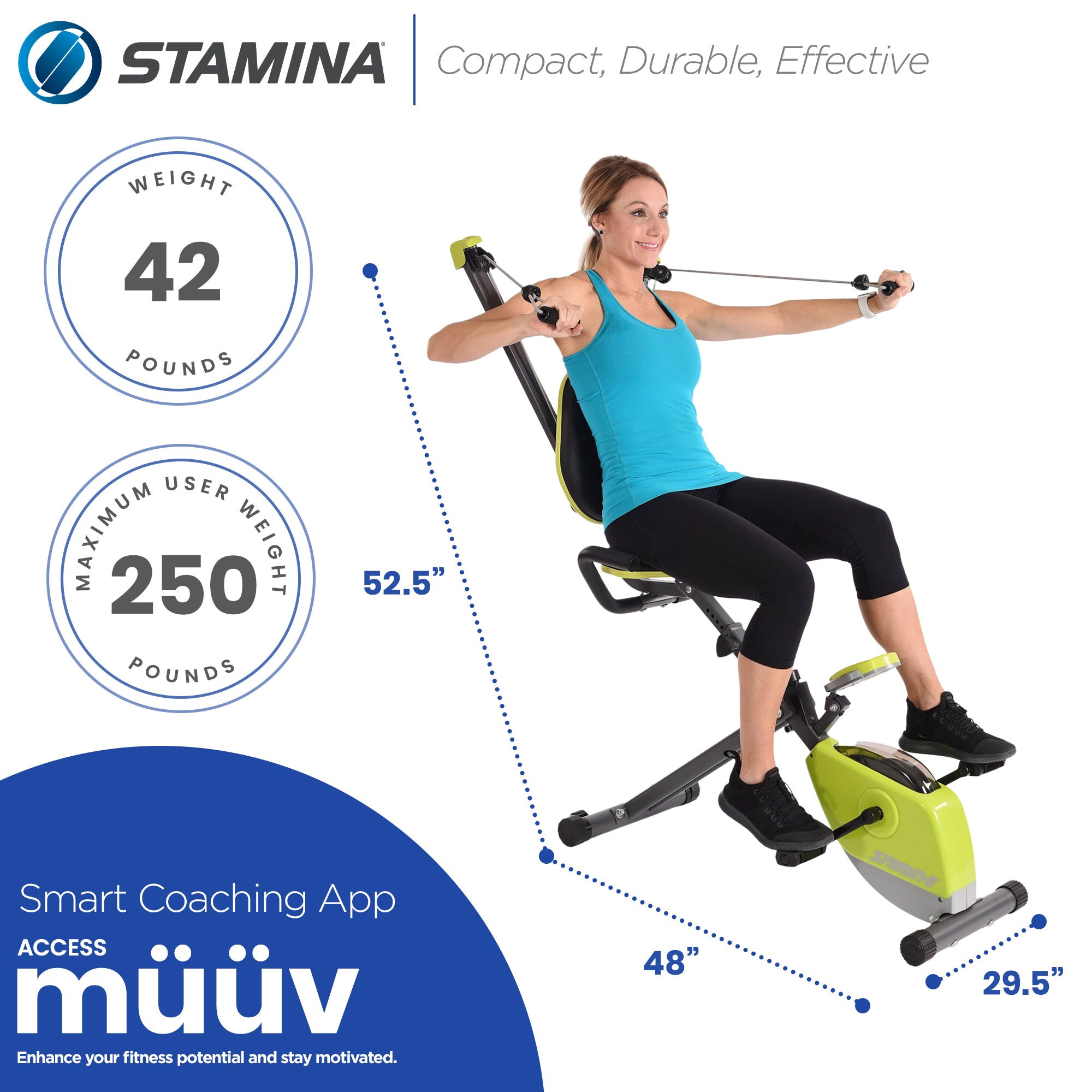 Stamina Wonder Stationary Magnetic Resistance Training Exercise Bike (Open Box)