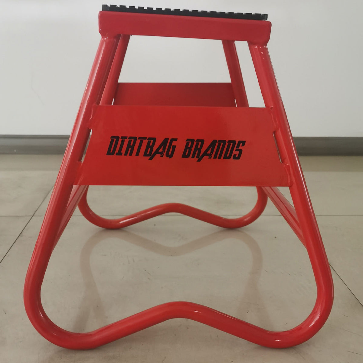 Dirtbag Brands Motorcycle Dirtbike Floor Mount Jack Stand Lift, Red (Open Box)