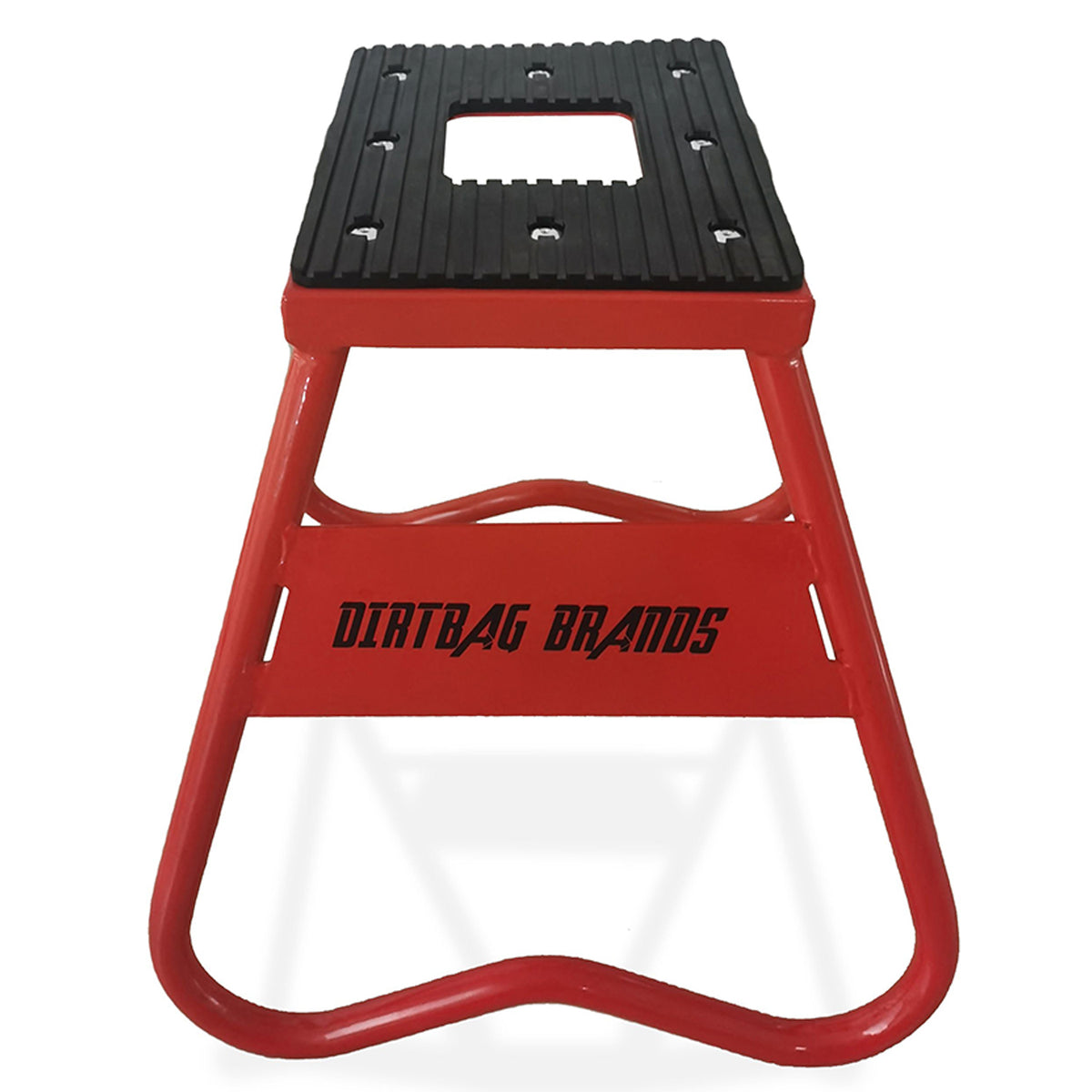 Dirtbag Brands Motorcycle Dirtbike Floor Mount Jack Stand Lift, Red (Open Box)