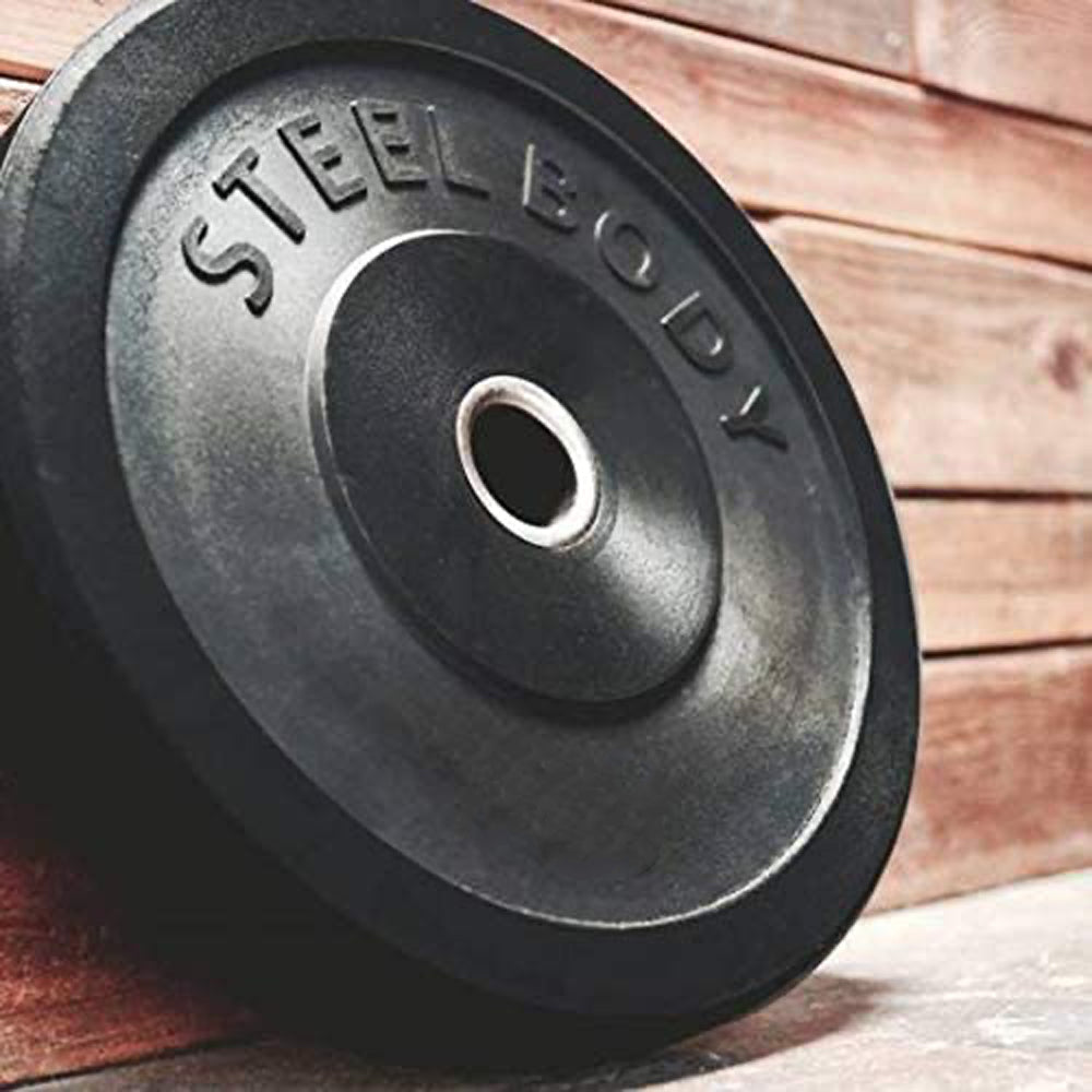 Steelbody 10 Pound Olympic Bumper Weight Plate for Strength Training Workouts