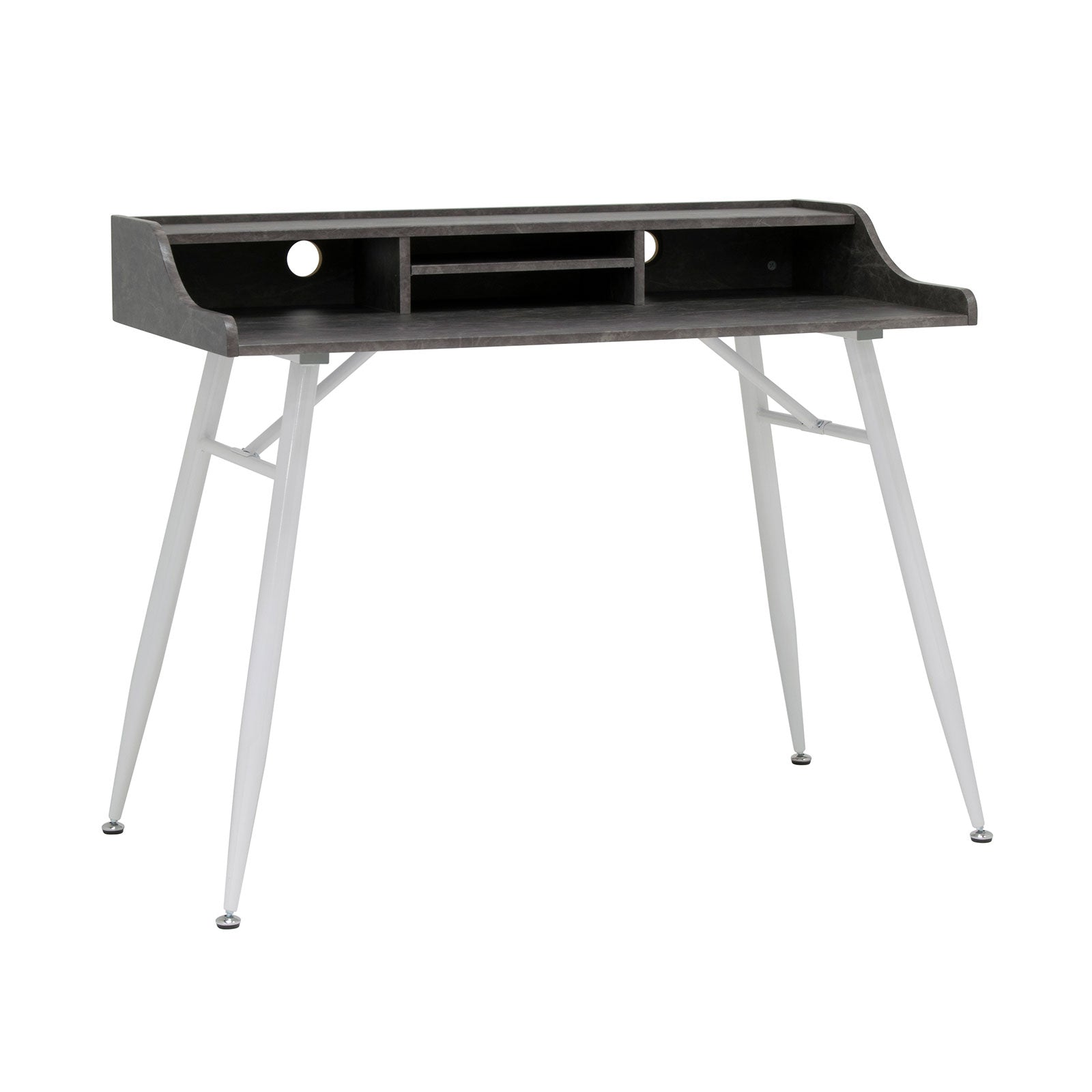 Studio Designs Woodford 45 Inch Wood Office Table Desk w/ Shelf, Grey (Open Box)