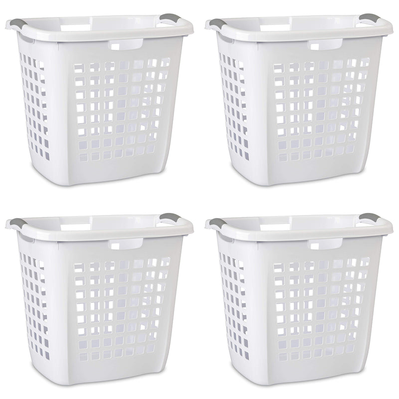 Sterilite Ultra Easy Carry Plastic Dirty Clothes Laundry Basket Hamper (4 Pack)