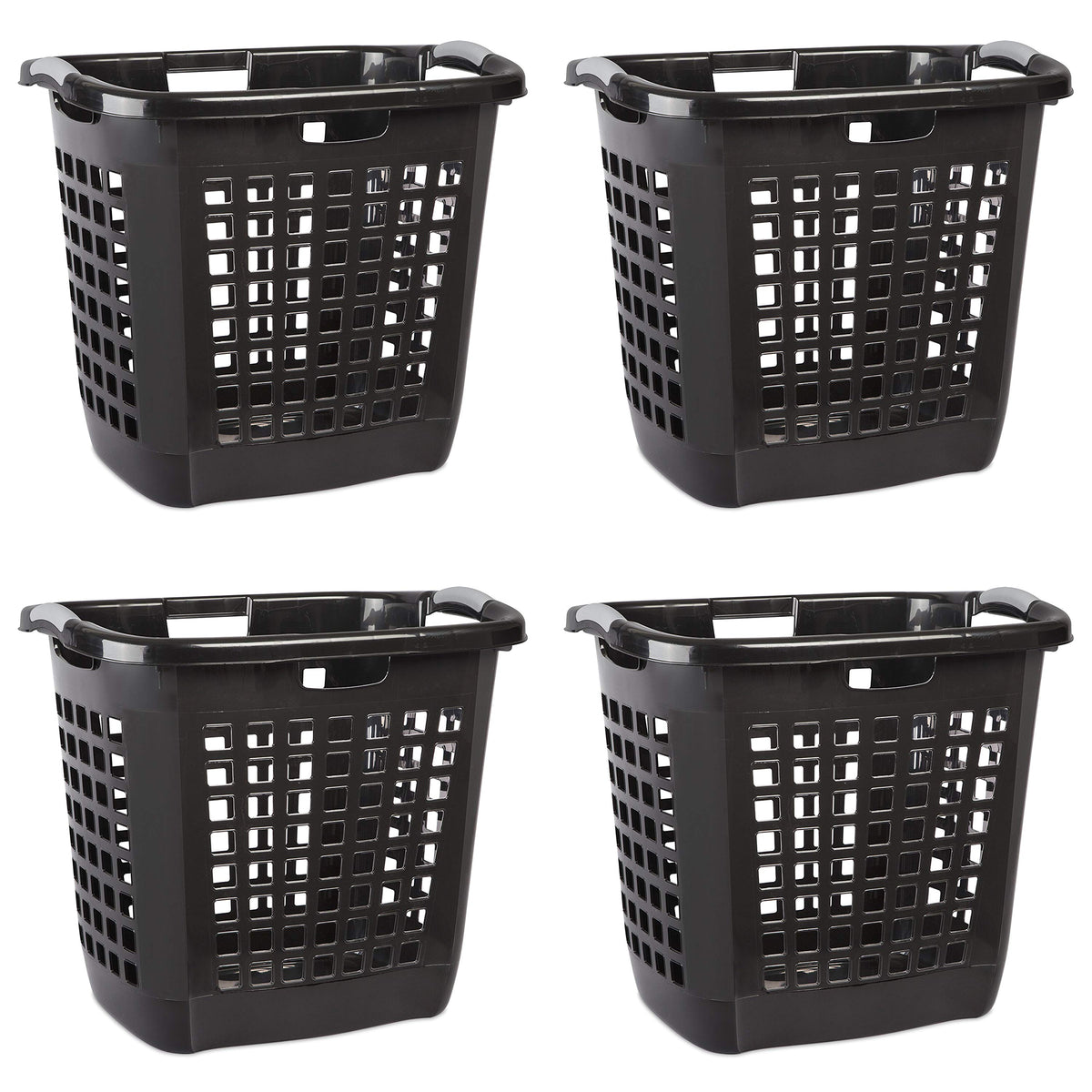 Sterilite Ultra Easy Carry Plastic Dirty Clothes Laundry Basket Hamper (4 Pack)