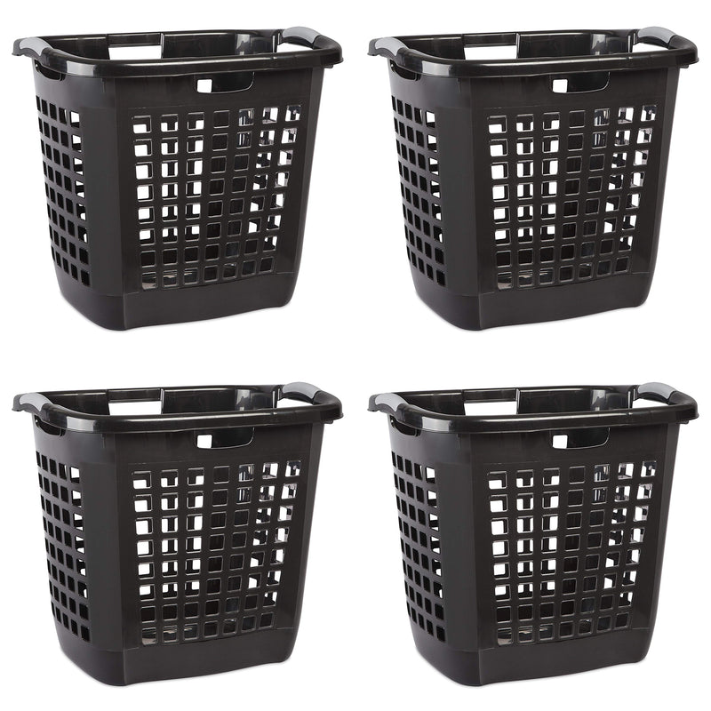 Sterilite Ultra Easy Carry Plastic Dirty Clothes Laundry Basket Hamper (4 Pack) - VMInnovations