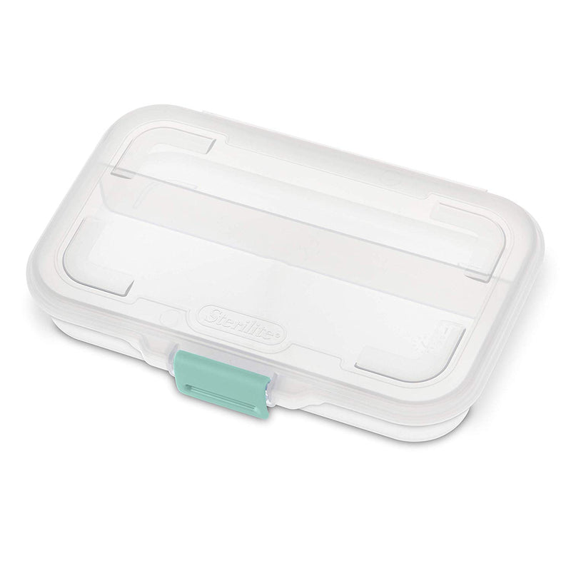 Sterilite Convenient Small Divided Clear Storage Box w/ Latching Lid, (24 Pack)