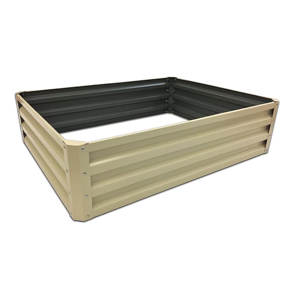 Stratco 4x3x1ft Raised Garden Bed & Brut Worm Castings Soil Builder, 30lb Bag - VMInnovations