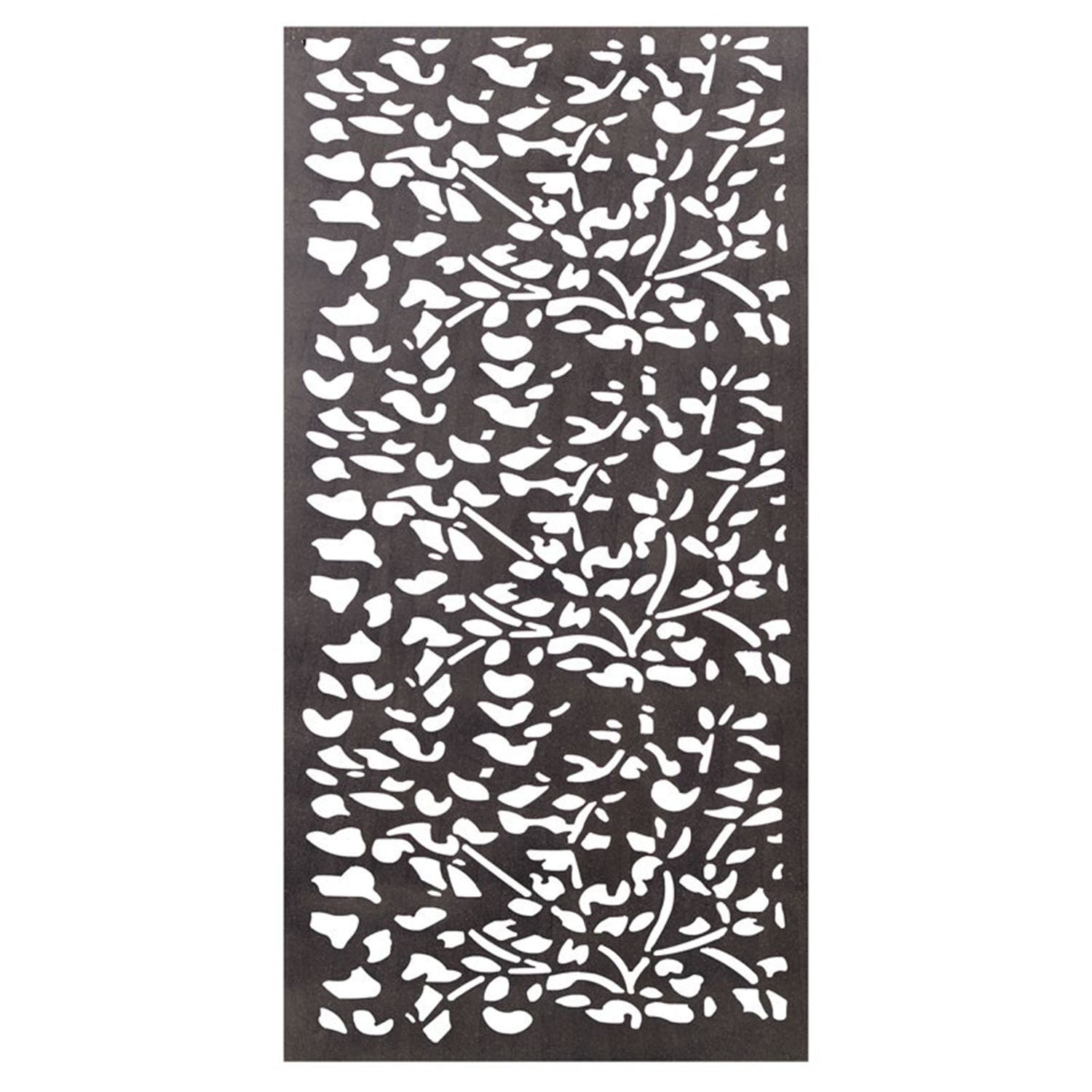 Stratco 4 x 2 Foot Decorative Privacy Screen Panel Fencing, Flora Pattern (Used)