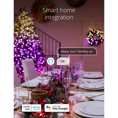 Twinkly Strings App-Controlled Smart LED Christmas Lights 250 Multicolor (4Pack)