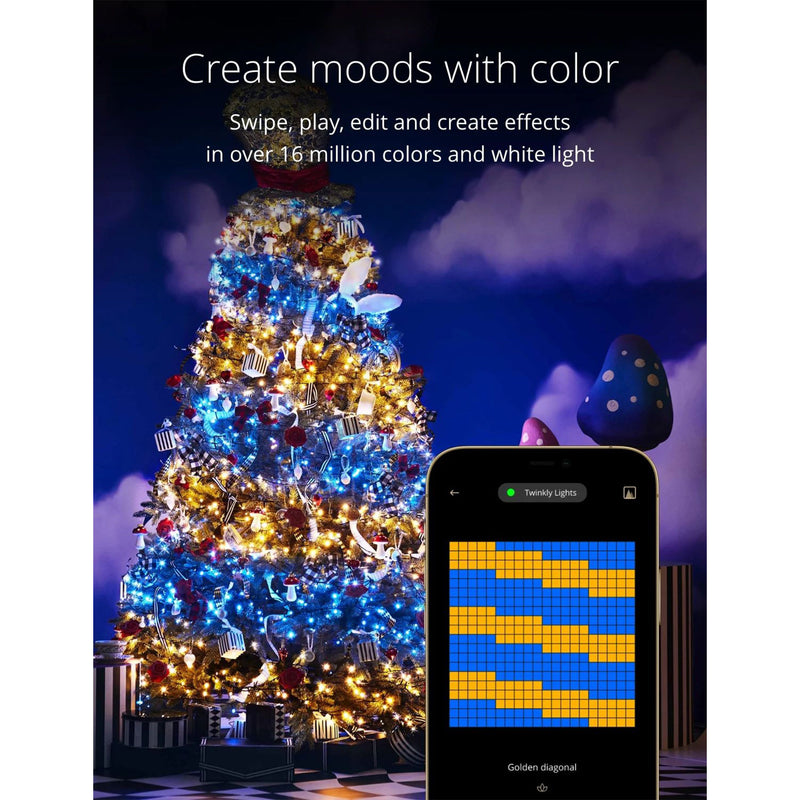 Twinkly Strings App-Controlled Smart LED Christmas Lights 400 RGB+W (Used)