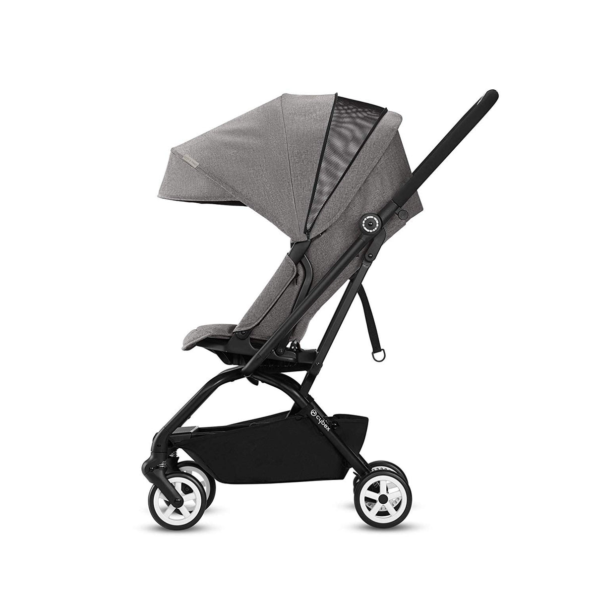 Cybex Eezy S Twist Travel System Baby and Toddler Stroller w/ Sun Canopy, Black