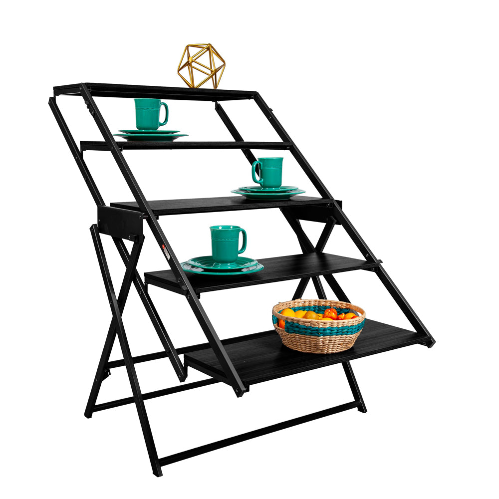 Origami 2 in 1 Wooden Display Storage Shelf To Table Desk Unit (Used)