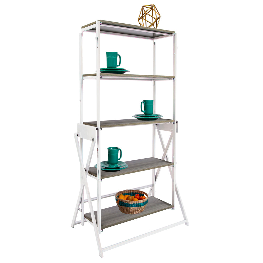 Origami 2 in 1 Wooden Display Storage Shelf To Table Desk Unit (Used)