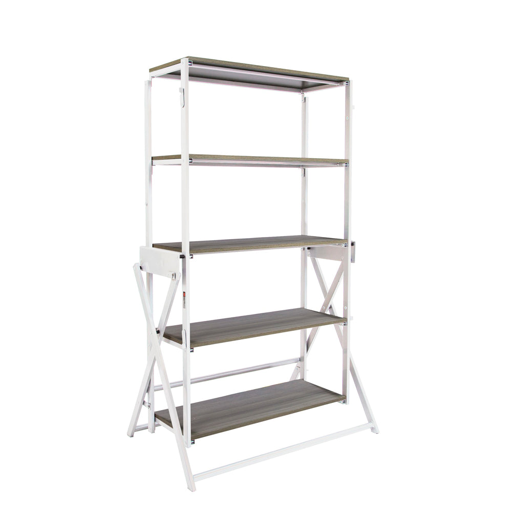 Origami 2 in 1 Wooden Display Storage Shelf To Table Desk Unit (Used)