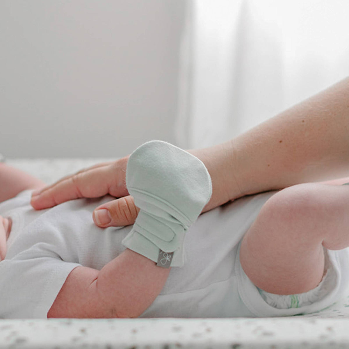 Goumikids Soft Organic Stay On No Scratch Baby Infant Mitts, 0-3M Succulent - VMInnovations