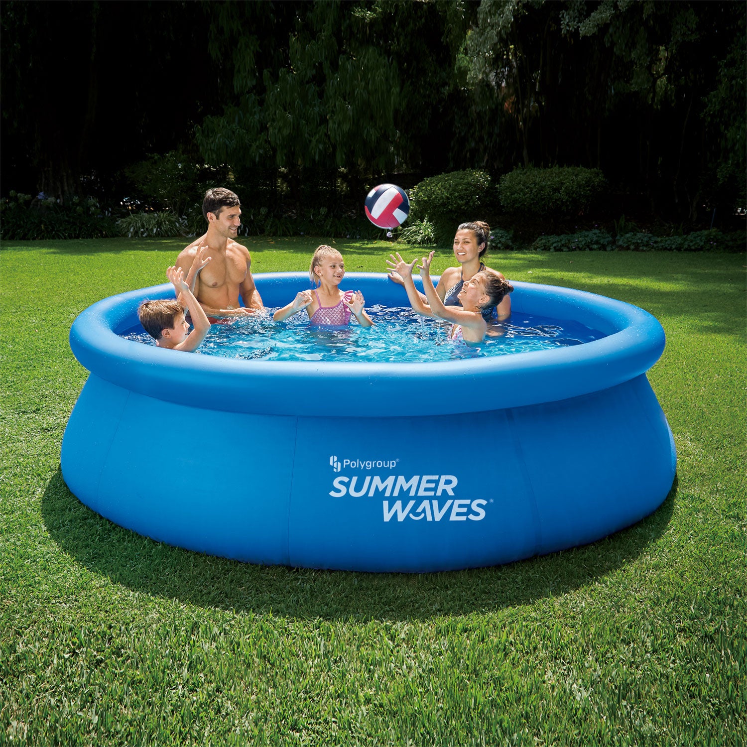 Summer Waves Quick Set 10ft x 30" Inflatable Ring Above Ground Pool Set w/Pump