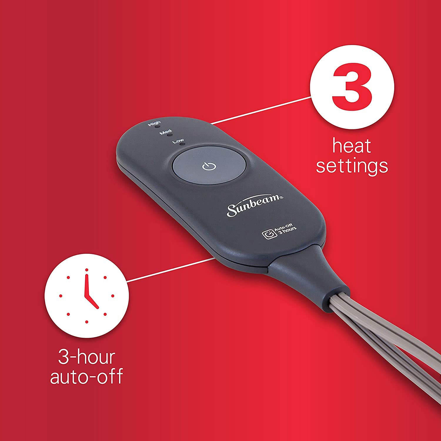 Sunbeam Heated Electric Fleece Throw Comforter w/ Controller, Red Plaid (Used) - VMInnovations