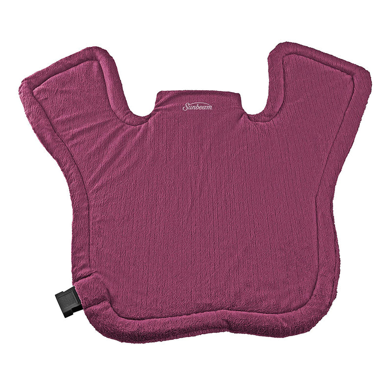 Sunbeam Renue XL 4 Setting Heating Pad for Neck & Shoulder Pain Relief, Burgundy