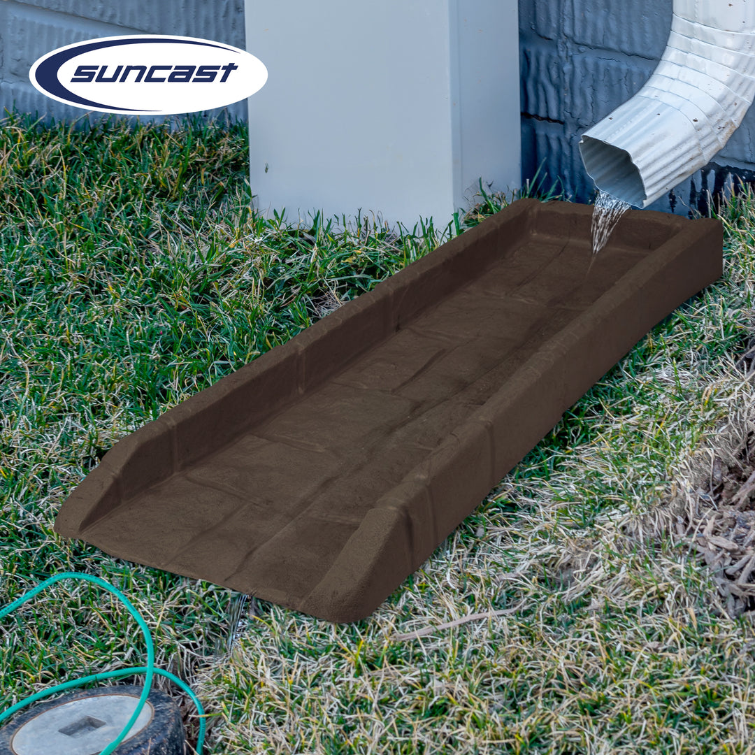 Suncast SBR24 Decorative Home Splash Rain Gutter Drain Block Replacement Guard - VMInnovations