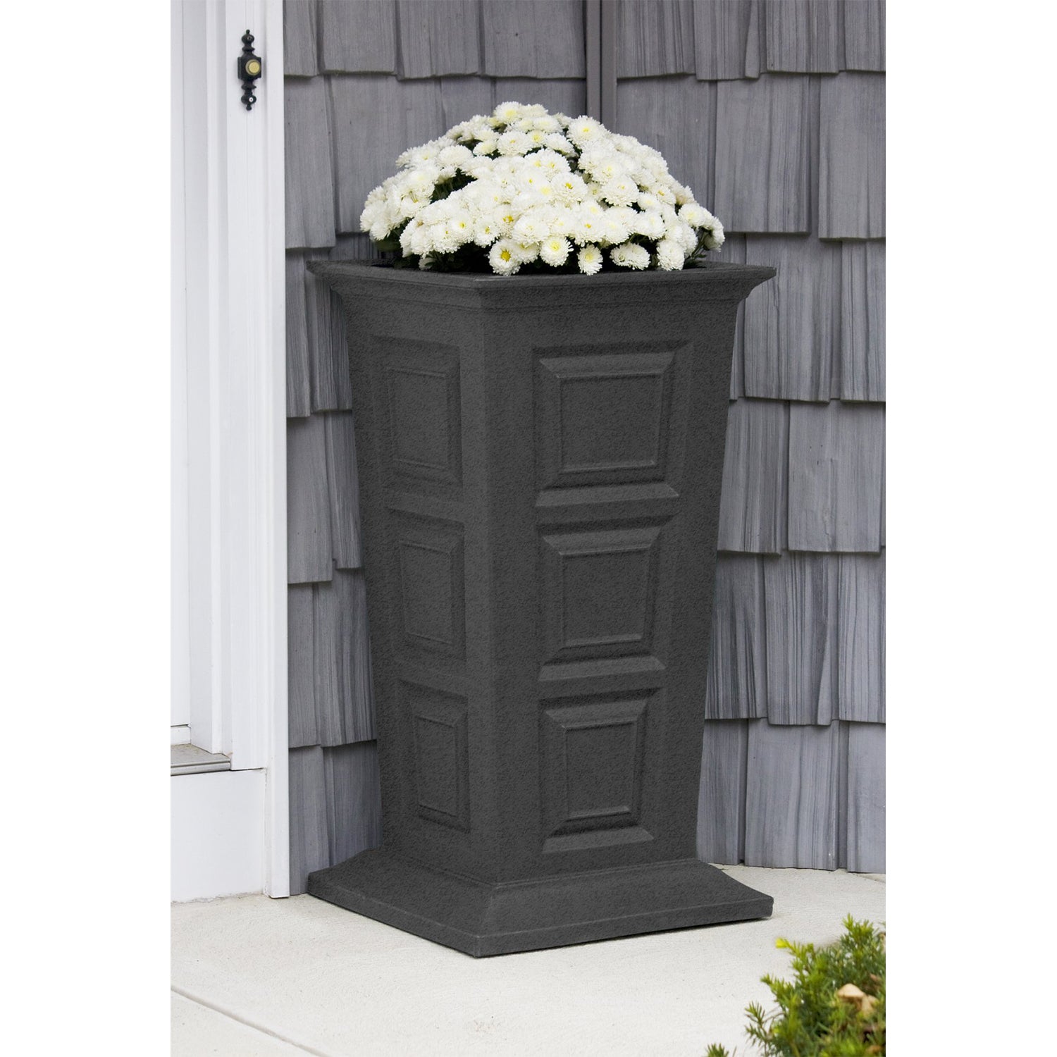 Good Ideas Savannah Colonial Outdoor Large Self Watering Planter, Dark Granite