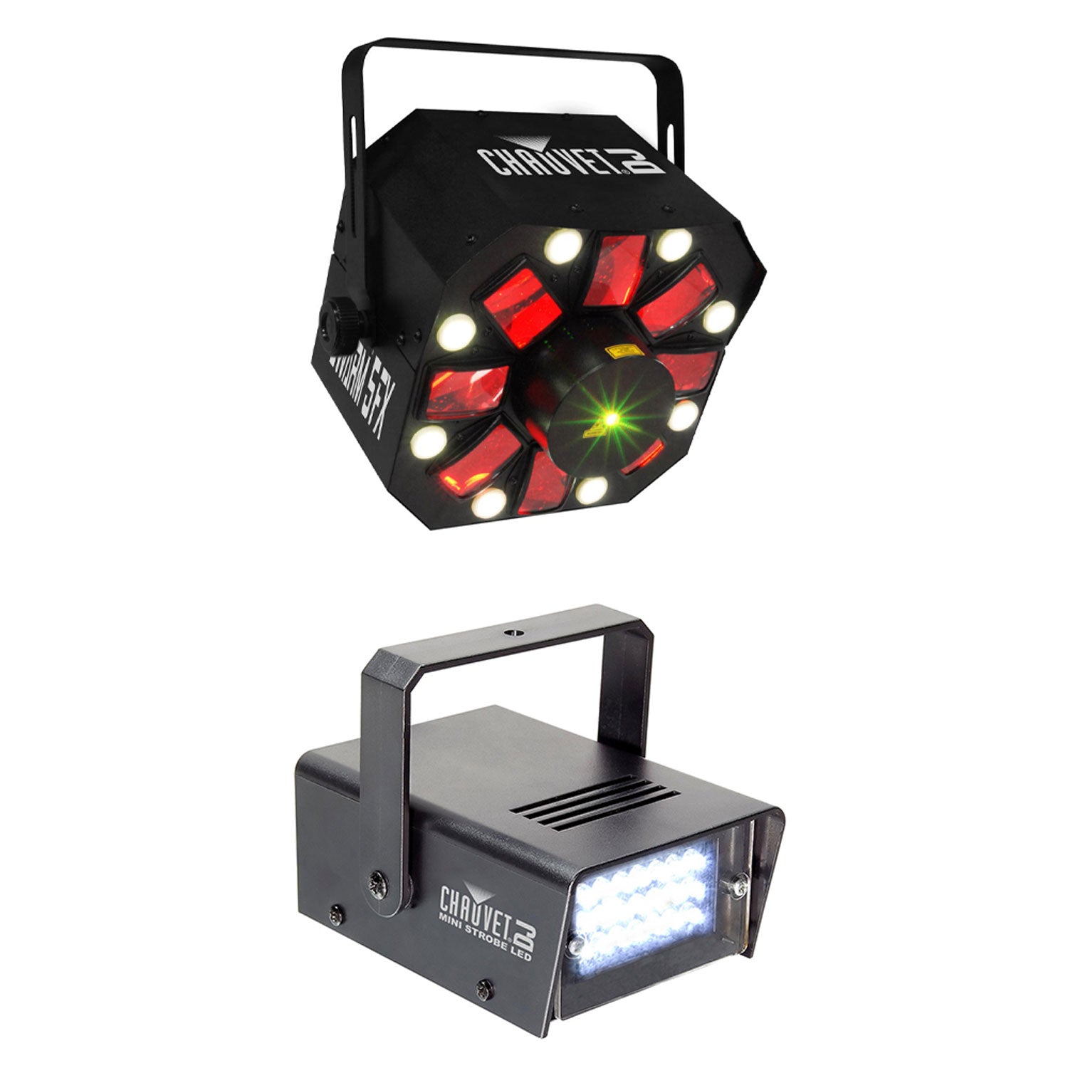 Chauvet DJ SWARM 5FX RGBAW LED Active Derby, Strobe Light + Mini Strobe Light