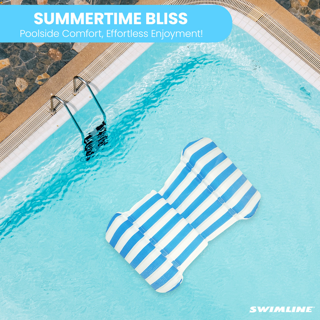 Swimline Modular Sling Chair Pool Raft Insert with Padded Head and Footrest - VMInnovations