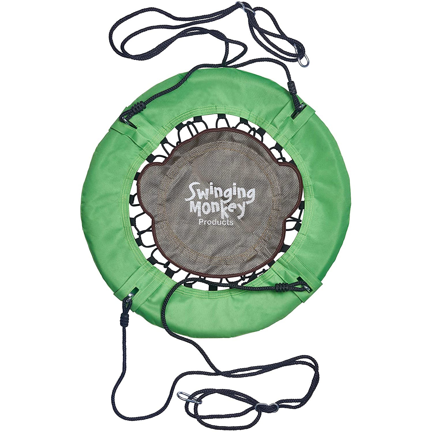 Swinging Monkey Giant 30" Weatherproof Bungee Tree Saucer Swing, Green (Used) - VMInnovations