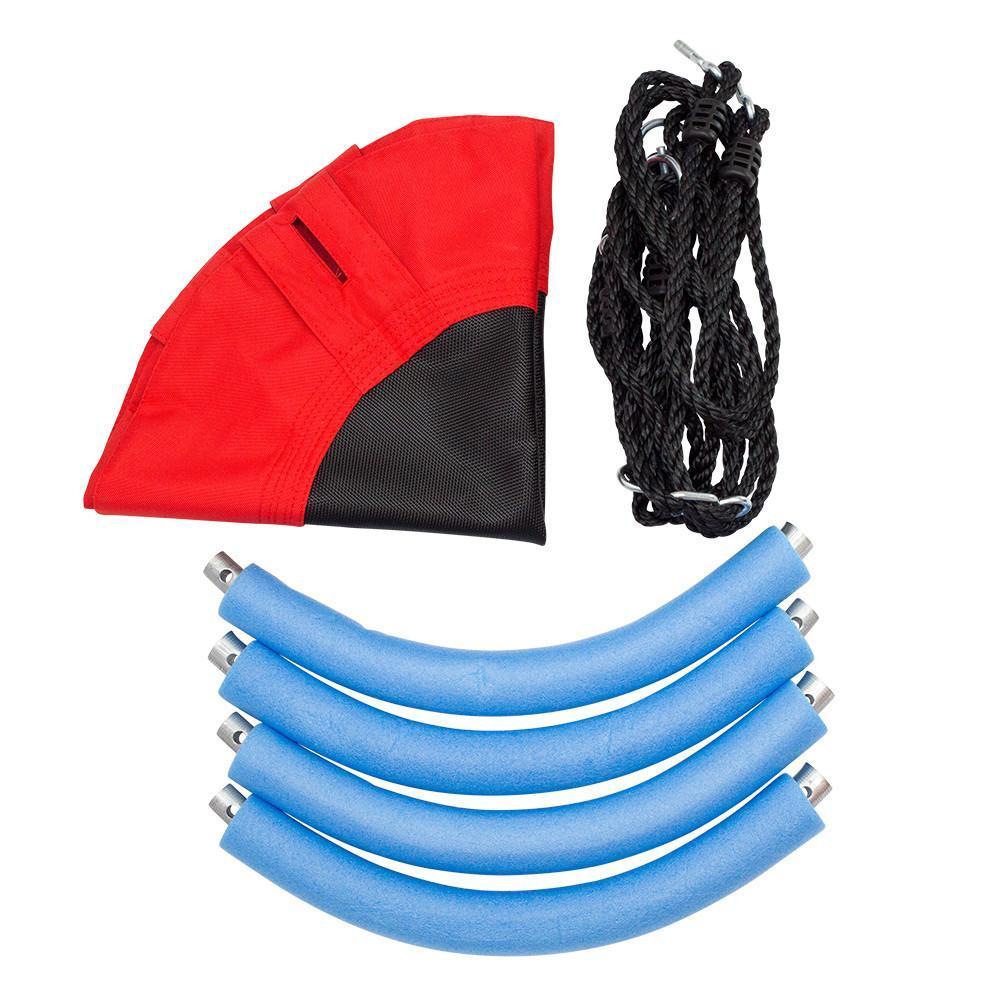 Swinging Monkey Large 24 Inch Web Fabric Outdoor Play Family Saucer Swing, Red - VMInnovations