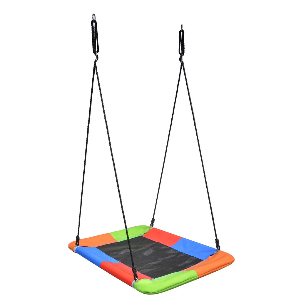 Swinging Monkey Giant 40" x 30" Square Mat Platform Outdoor Play Swing (2 Pack)