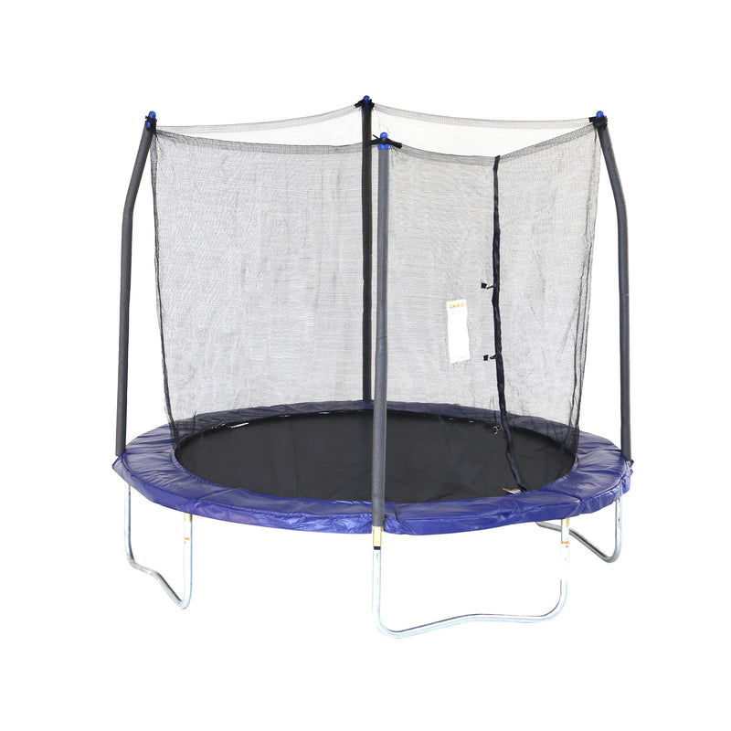 Skywalker Kids 8 Foot Round Trampoline with Safety Net Enclosure, Blue (Used)