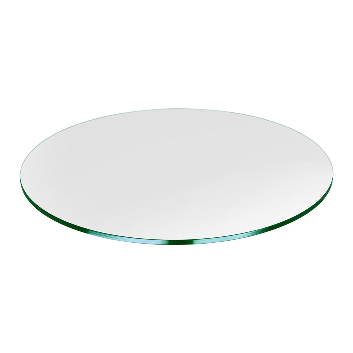 Dulles Glass 32" Round 1/4" Thick Tempered Glass Table Top w/ Flat Polished Edge (Refurbished)