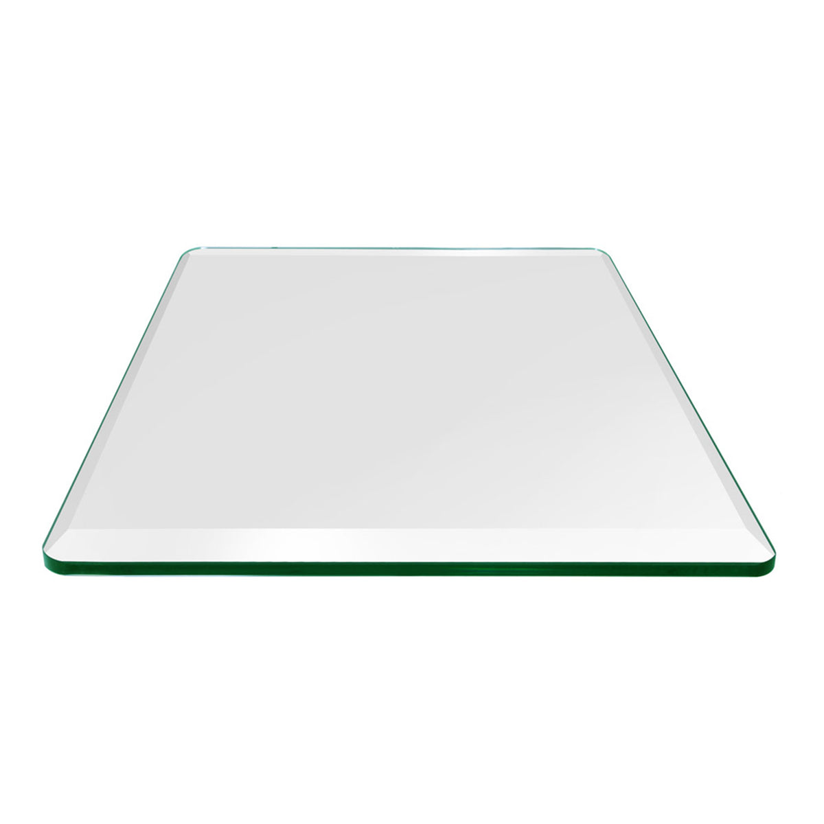Dulles 30" Square Beveled Edge 1/2" Thick Tempered Glass Table Top (Open Box)