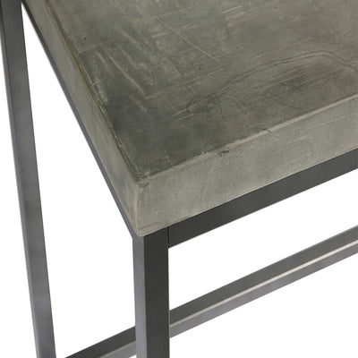 Wallace & Bay Onyx 22 Inch Concrete Style Top Square Accent Side End Table, Gray