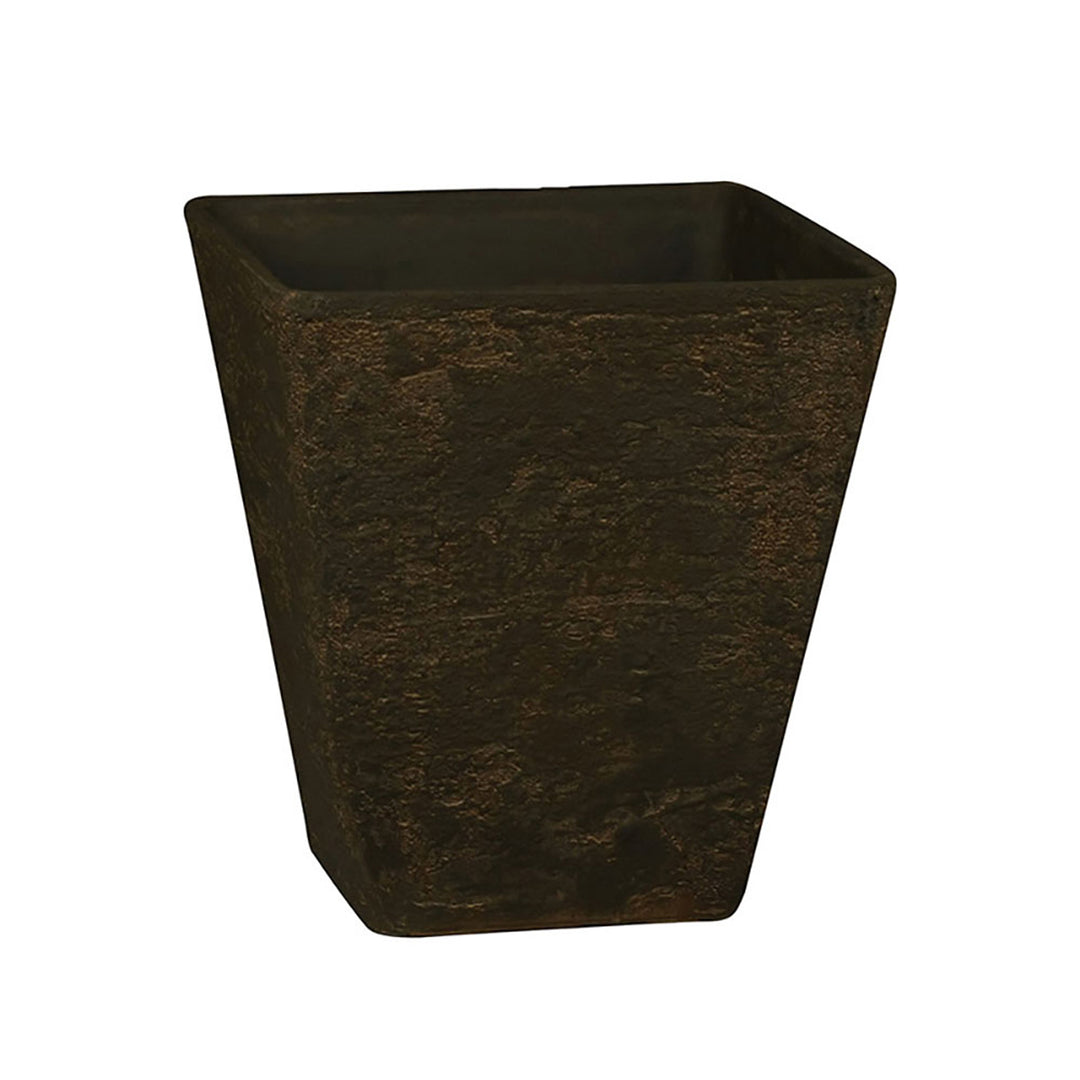 HC Companies KTS16000E59 16 Inch Tahoe Outdoor Square Planter Pot, Falcon Brown - VMInnovations