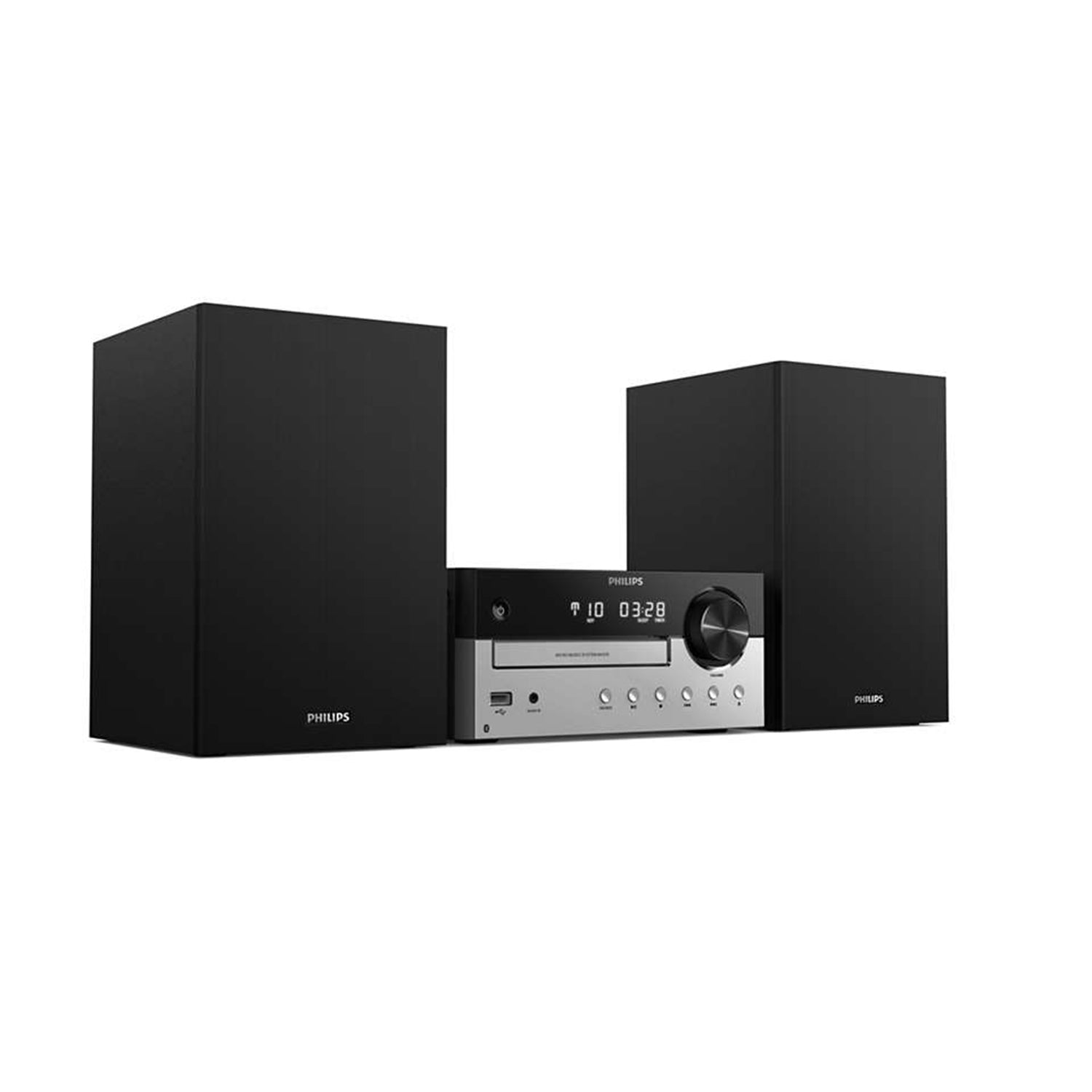 Philips Micro Music System Home Stereo with CD USB FM & Bluetooth, 60W(Open Box) - VMInnovations