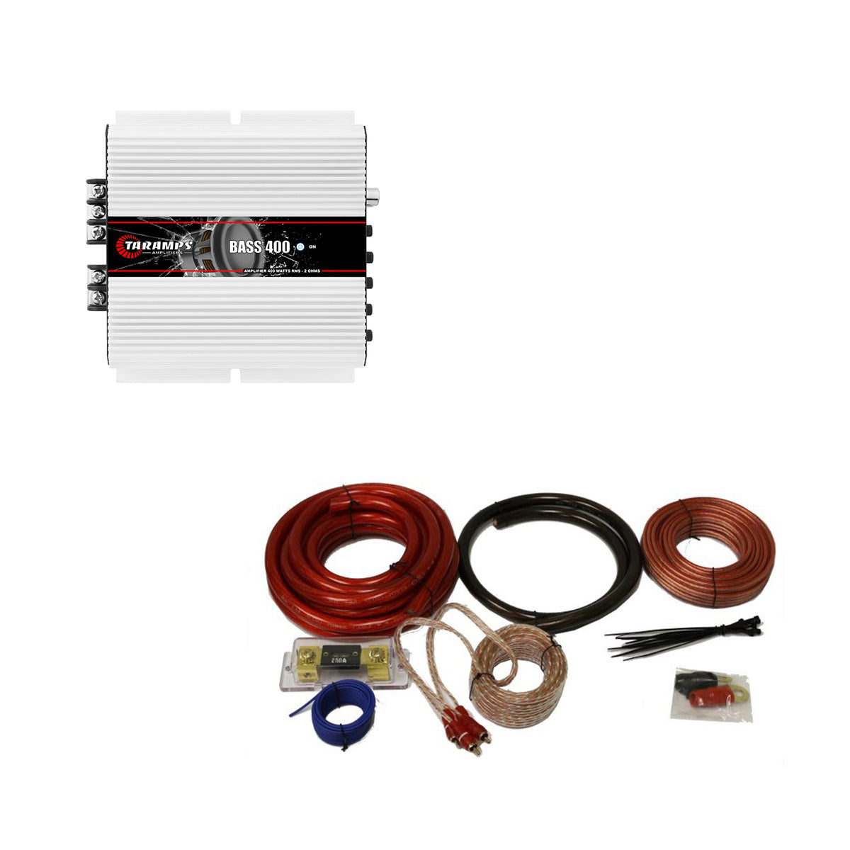 Taramps 2 Ohms Automotive Mono Amplifier with QPower Wiring Installation Kit