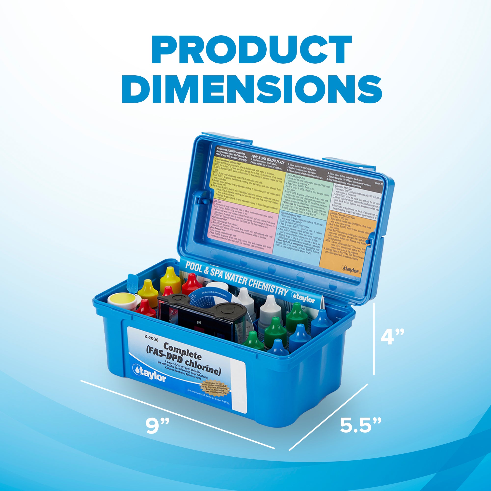 TAYLOR Complete Swimming Pool/Spa Test Kit FAS-DPD K2006 Chlorine (Open Box) - VMInnovations