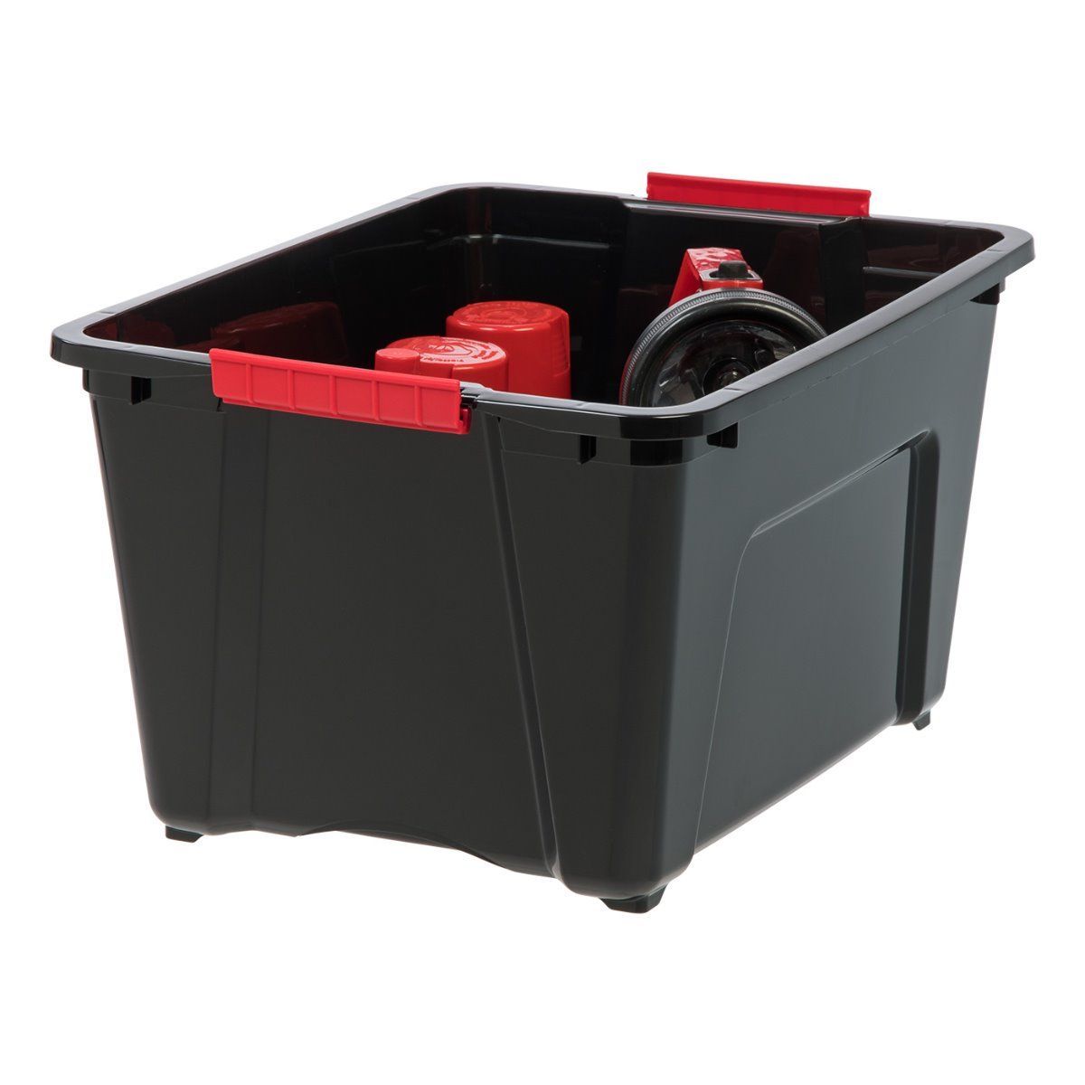 IRIS 32 Quart Stack and Pull Storage Box Bin System w/ Lids (6 Count) (Open Box)