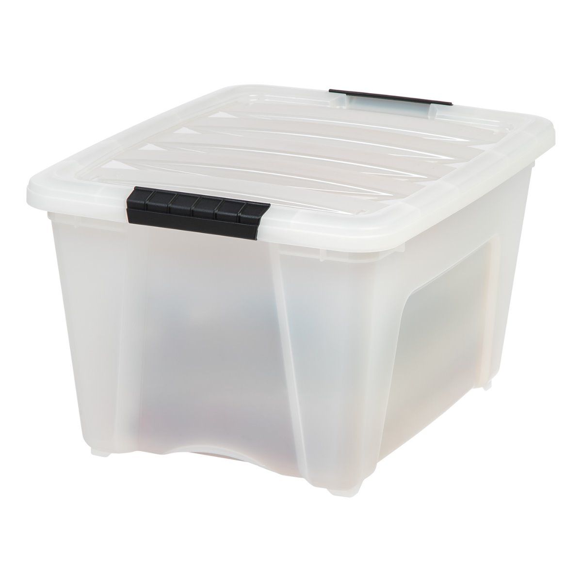 IRIS 32 Quart Stack and Pull Storage Container Box Bin System w/ Lids, (6 Count) - VMInnovations
