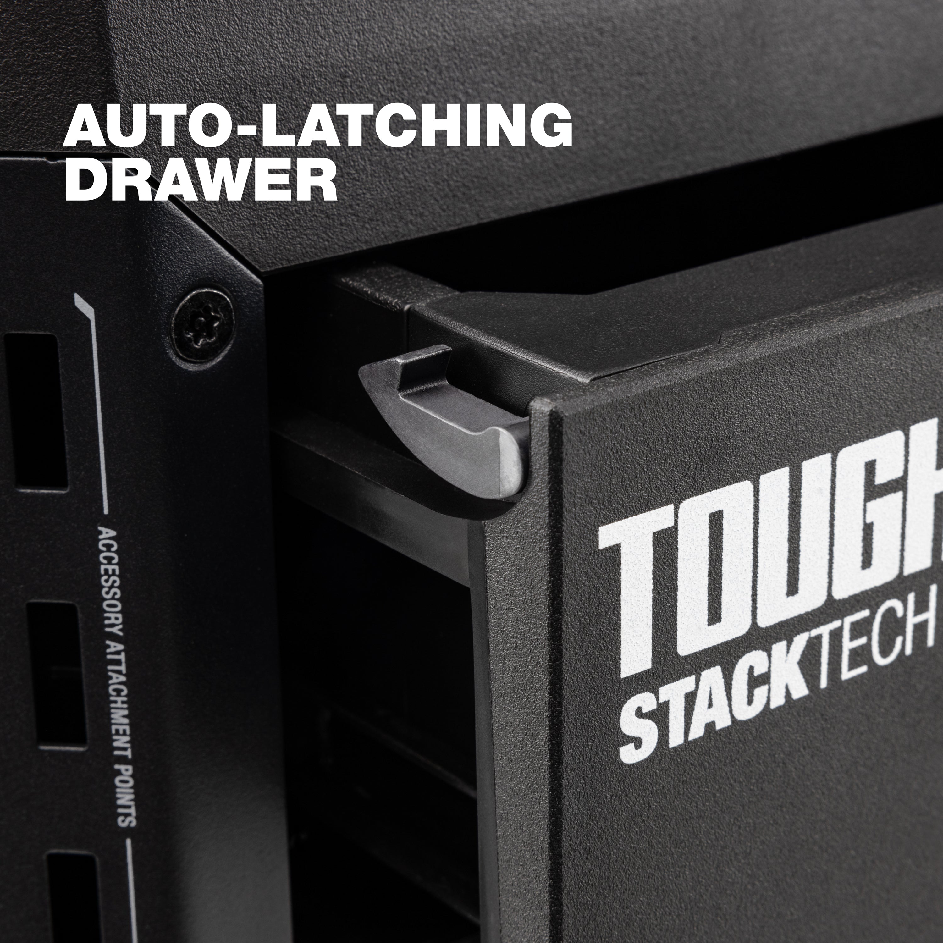 ToughBuilt StackTech 1-Drawer Tool Box, Durable Plastic Storage Organizer, Black - VMInnovations