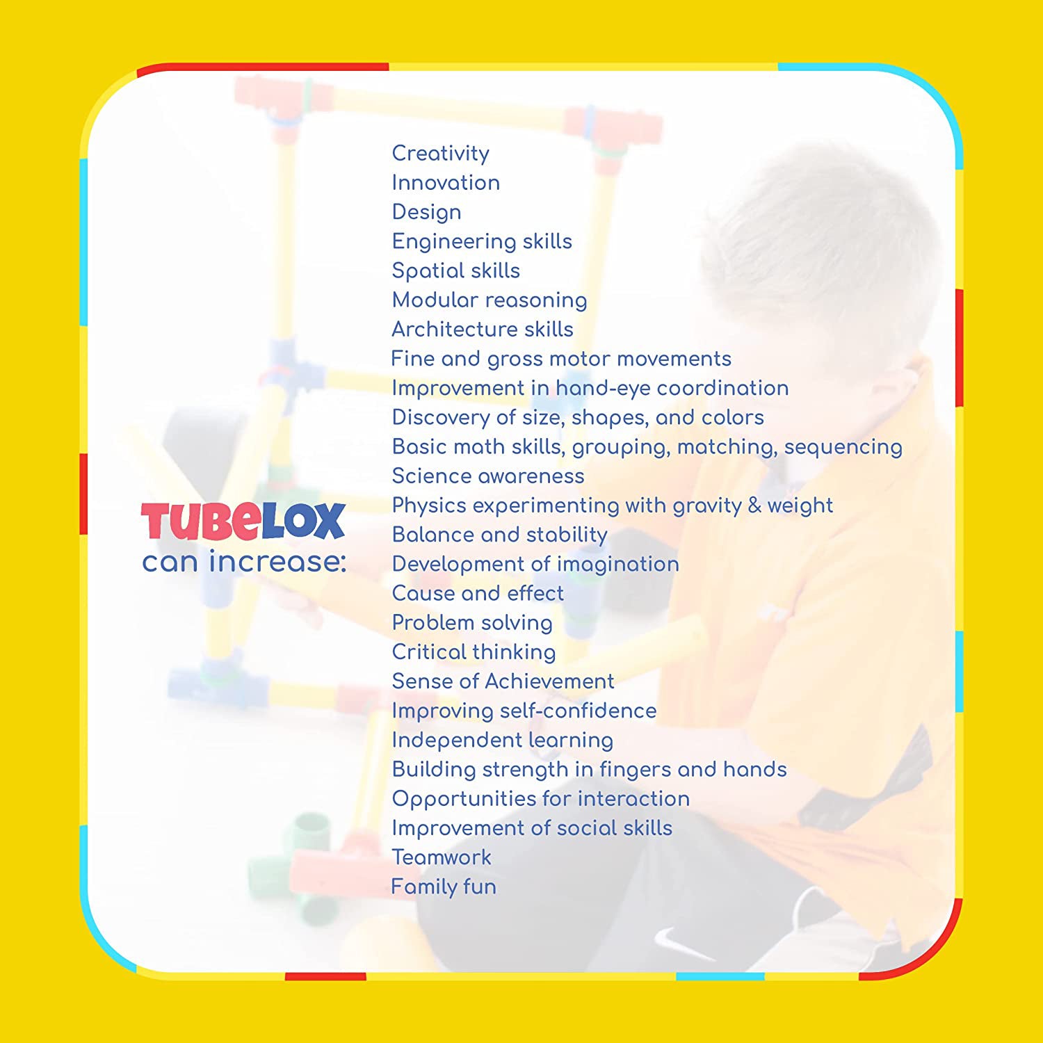 Tubelox Deluxe 220 Pc Building and Construction Kids Toy Set w/Storage Bag(Used) - VMInnovations